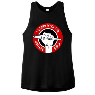 I Stand With Writers Guild On Strike Wga Strike Ladies PosiCharge Tri-Blend Wicking Tank