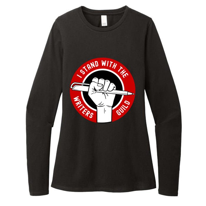 I Stand With Writers Guild On Strike Wga Strike Womens CVC Long Sleeve Shirt