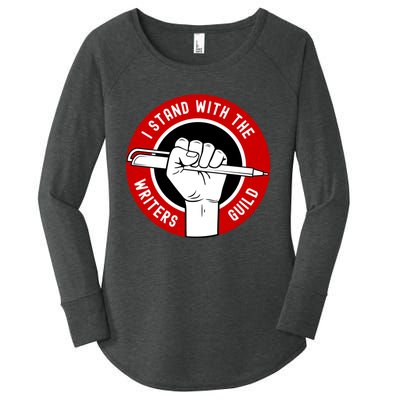 I Stand With Writers Guild On Strike Wga Strike Women's Perfect Tri Tunic Long Sleeve Shirt