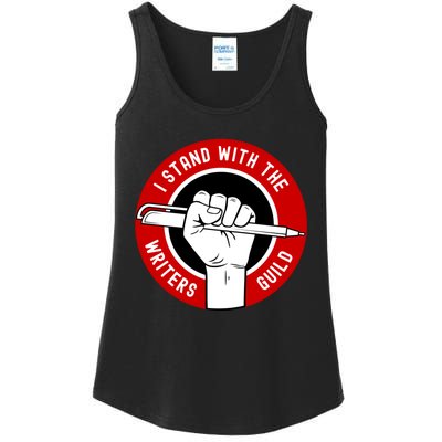 I Stand With Writers Guild On Strike Wga Strike Ladies Essential Tank