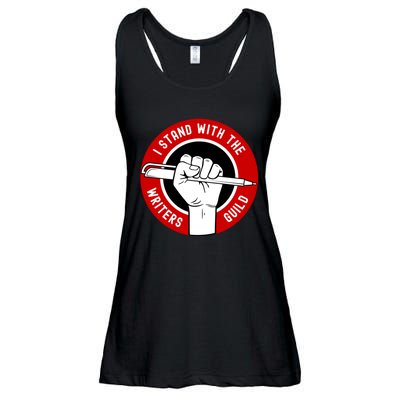 I Stand With Writers Guild On Strike Wga Strike Ladies Essential Flowy Tank