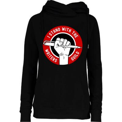 I Stand With Writers Guild On Strike Wga Strike Womens Funnel Neck Pullover Hood