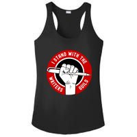 I Stand With Writers Guild On Strike Wga Strike Ladies PosiCharge Competitor Racerback Tank