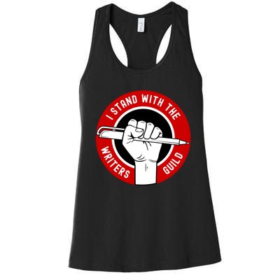 I Stand With Writers Guild On Strike Wga Strike Women's Racerback Tank