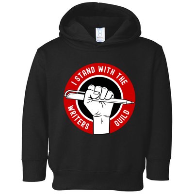 I Stand With Writers Guild On Strike Wga Strike Toddler Hoodie