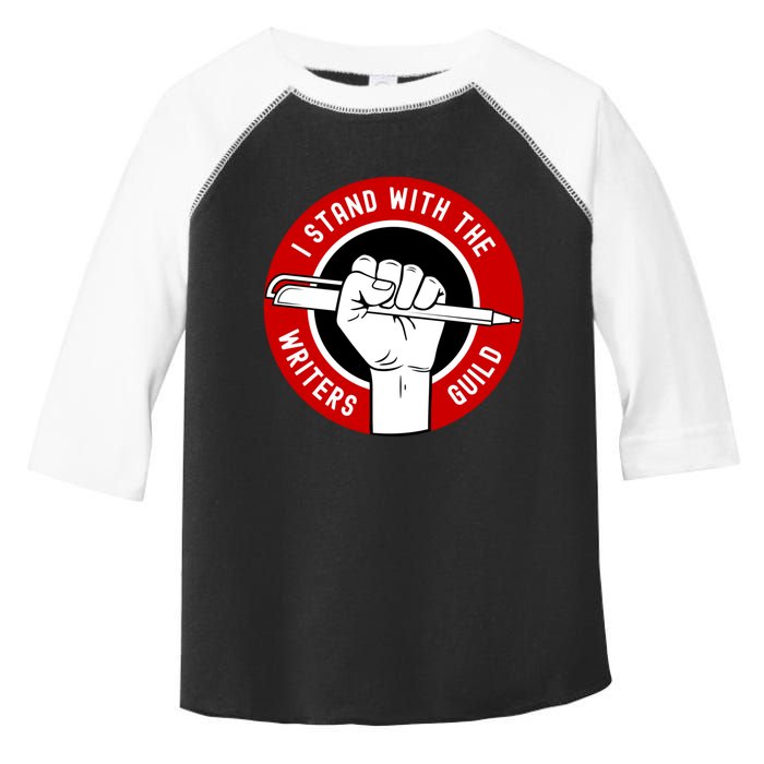 I Stand With Writers Guild On Strike Wga Strike Toddler Fine Jersey T-Shirt