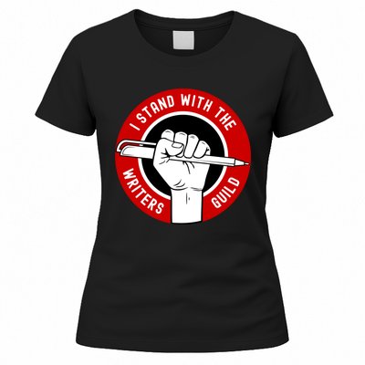 I Stand With Writers Guild On Strike Wga Strike Women's T-Shirt