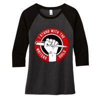 I Stand With Writers Guild On Strike Wga Strike Women's Tri-Blend 3/4-Sleeve Raglan Shirt