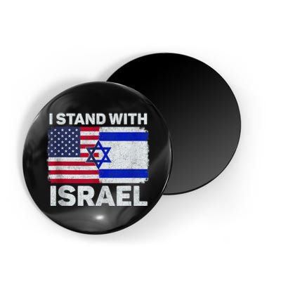 I Stand with Israel USA American Flag with Israel Flag Magnet