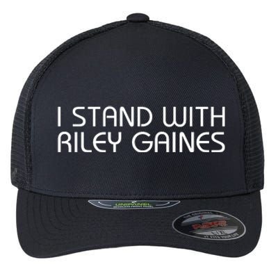 I Stand With Riley Gaines Flexfit Unipanel Trucker Cap