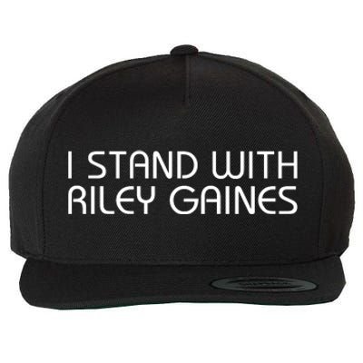 I Stand With Riley Gaines Wool Snapback Cap