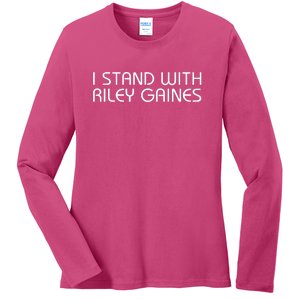 I Stand With Riley Gaines Ladies Long Sleeve Shirt