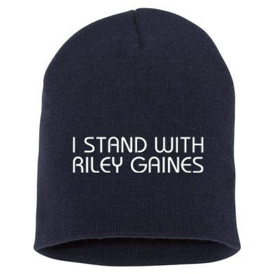 I Stand With Riley Gaines Short Acrylic Beanie