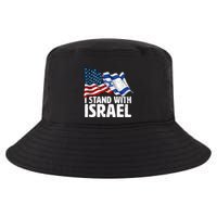 I Stand With Israel Usa American Flag Israel Flag Cool Comfort Performance Bucket Hat