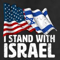 I Stand With Israel Usa American Flag Israel Flag Cool Comfort Performance Bucket Hat