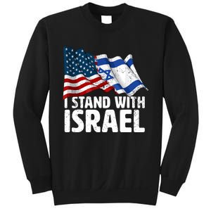 I Stand With Israel Usa American Flag Israel Flag Sweatshirt