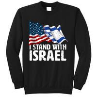 I Stand With Israel Usa American Flag Israel Flag Sweatshirt