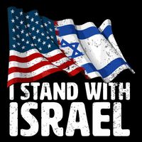 I Stand With Israel Usa American Flag Israel Flag Impact Tech Backpack