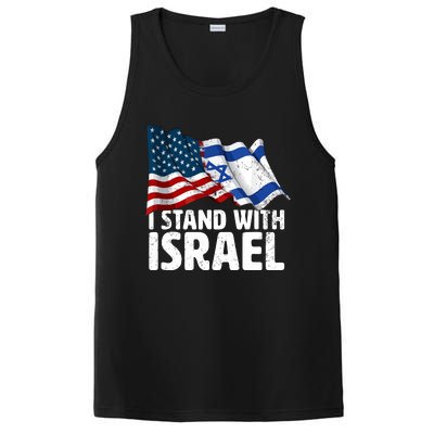 I Stand With Israel Usa American Flag Israel Flag PosiCharge Competitor Tank