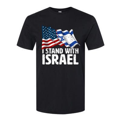 I Stand With Israel Usa American Flag Israel Flag Softstyle CVC T-Shirt