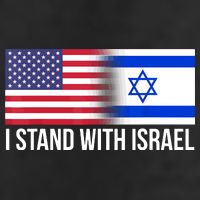 I Stand With Israel Usa Israeli Flag Jewish 7 Panel Mesh Trucker Snapback Hat