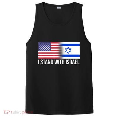I Stand With Israel Usa Israeli Flag Jewish PosiCharge Competitor Tank