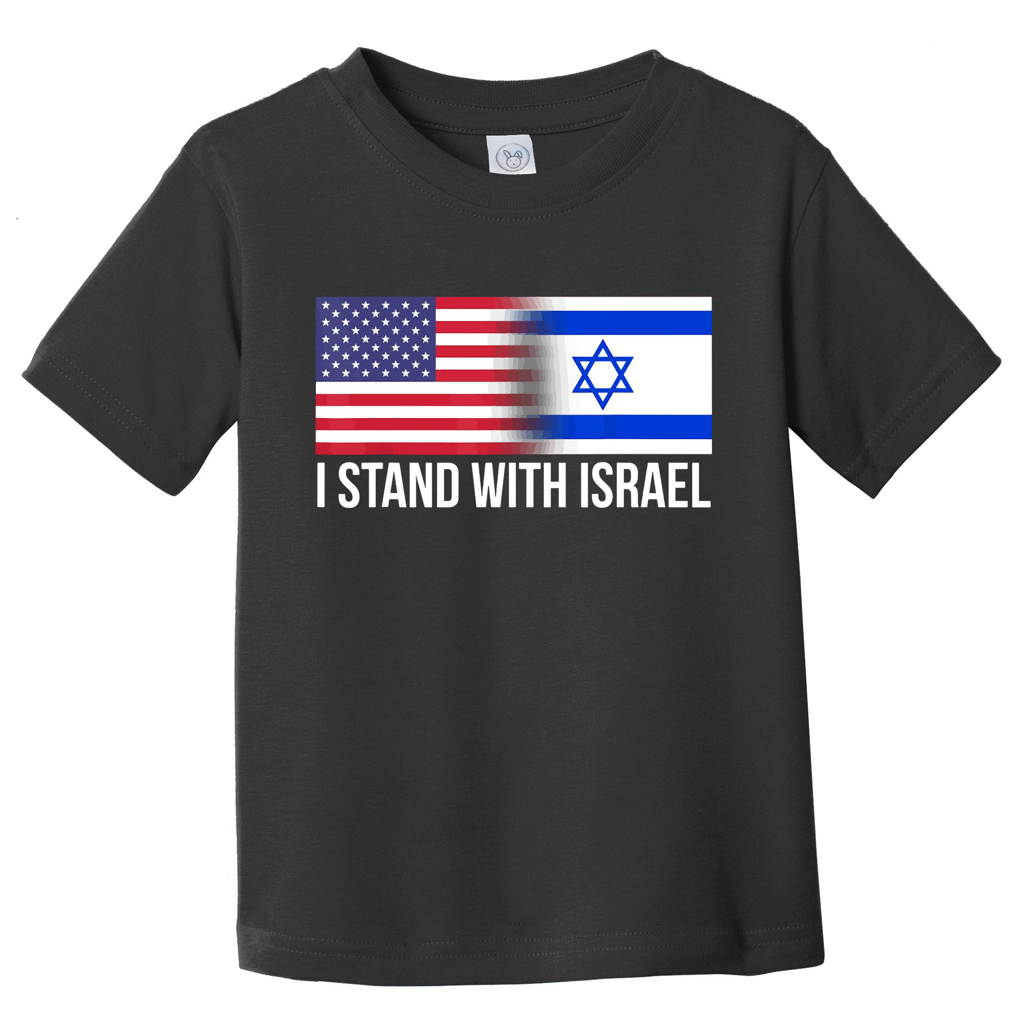 I Stand With Israel Usa Israeli Flag Jewish Toddler T-Shirt