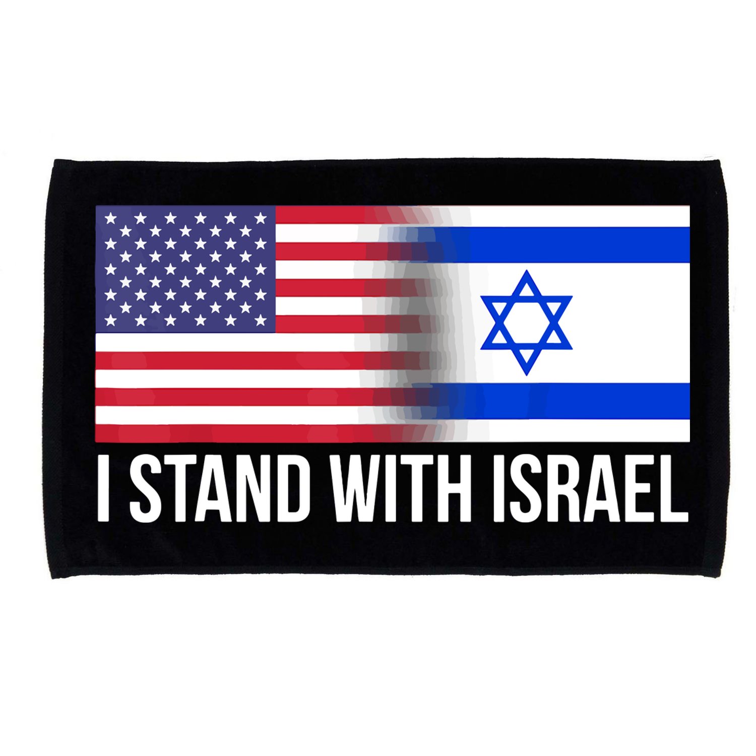 I Stand With Israel Usa Israeli Flag Jewish Microfiber Hand Towel