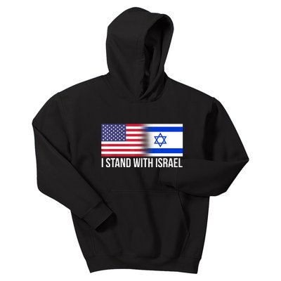 I Stand With Israel Usa Israeli Flag Jewish Kids Hoodie