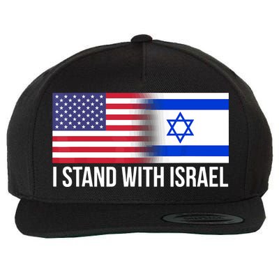 I Stand With Israel Usa Israeli Flag Jewish Wool Snapback Cap