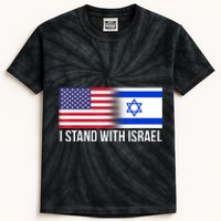 I Stand With Israel Usa Israeli Flag Jewish Kids Tie-Dye T-Shirt