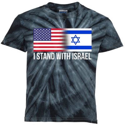 I Stand With Israel Usa Israeli Flag Jewish Kids Tie-Dye T-Shirt