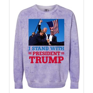 I Stand With President Trump After The Shooting At His Rally Colorblast Crewneck Sweatshirt