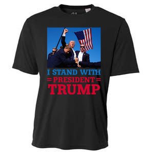 I Stand With President Trump After The Shooting At His Rally Cooling Performance Crew T-Shirt