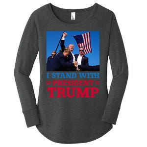 I Stand With President Trump After The Shooting At His Rally Women's Perfect Tri Tunic Long Sleeve Shirt