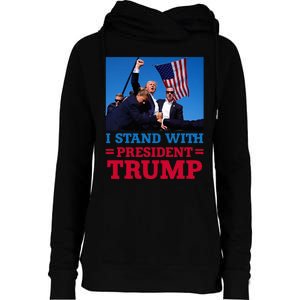 I Stand With President Trump After The Shooting At His Rally Womens Funnel Neck Pullover Hood