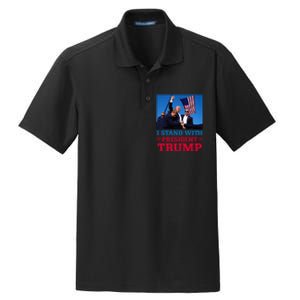 I Stand With President Trump After The Shooting At His Rally Dry Zone Grid Polo