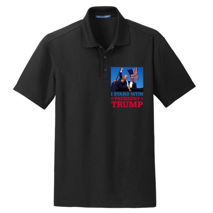 I Stand With President Trump After The Shooting At His Rally Dry Zone Grid Polo