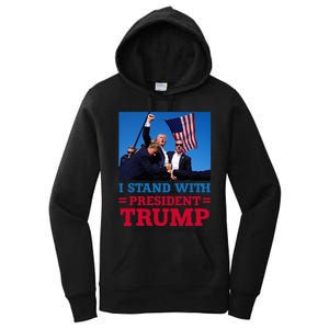 I Stand With President Trump After The Shooting At His Rally Women's Pullover Hoodie