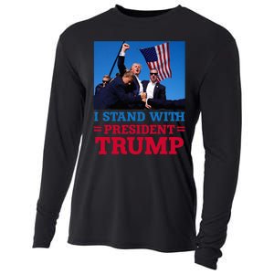 I Stand With President Trump After The Shooting At His Rally Cooling Performance Long Sleeve Crew