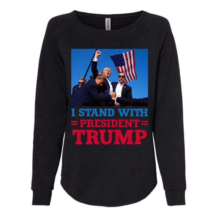 I Stand With President Trump After The Shooting At His Rally Womens California Wash Sweatshirt