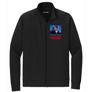 I Stand With President Trump After The Shooting At His Rally Stretch Full-Zip Cadet Jacket