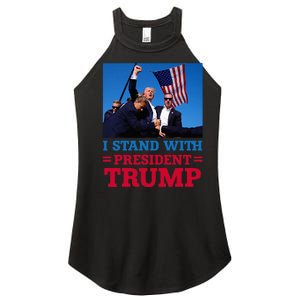 I Stand With President Trump After The Shooting At His Rally Women's Perfect Tri Rocker Tank