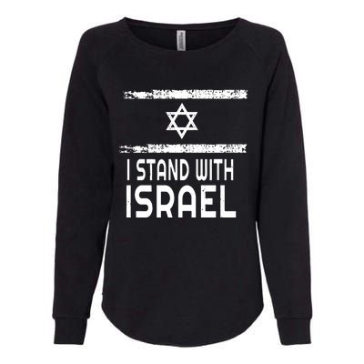 I Stand With Israel Womens California Wash Sweatshirt