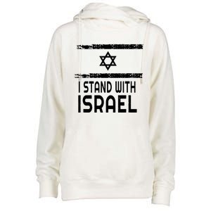 I Stand With Israel Womens Funnel Neck Pullover Hood