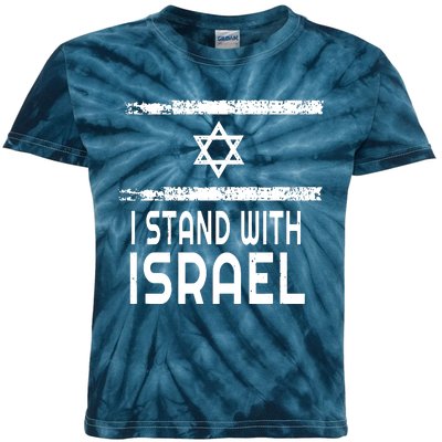 I Stand With Israel Kids Tie-Dye T-Shirt