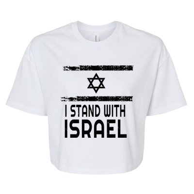 I Stand With Israel Bella+Canvas Jersey Crop Tee