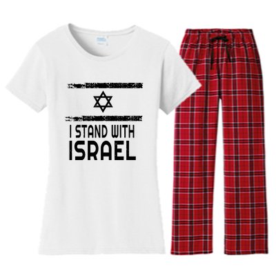 I Stand With Israel Women's Flannel Pajama Set