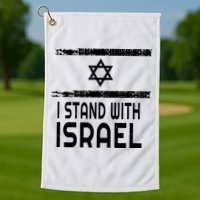 I Stand With Israel Golf Towel