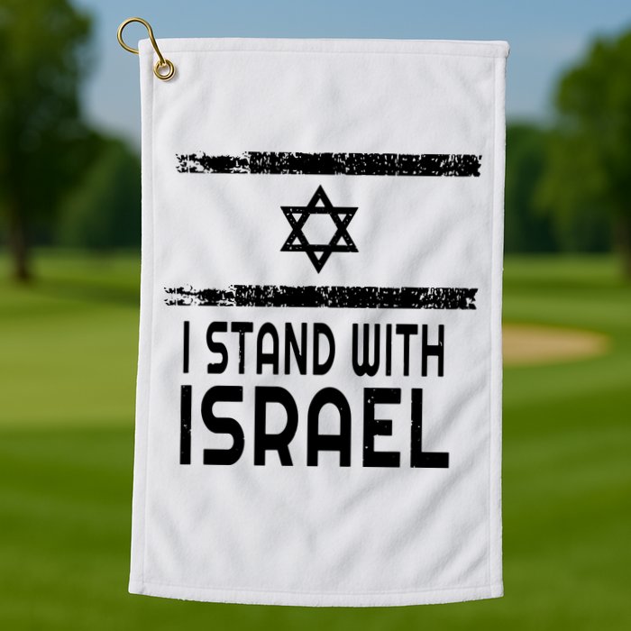I Stand With Israel Golf Towel